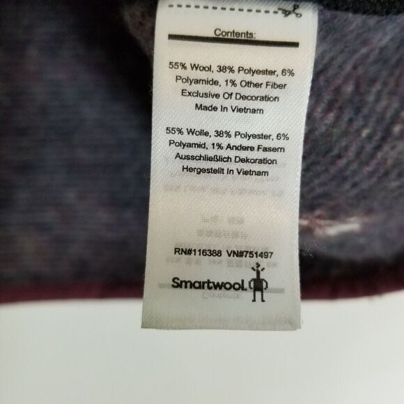Smartwool Women Hudson Trail Fleece Anorak Jacket Sz M Purple Zip Up Wool  Blend - Picture 6 of 6